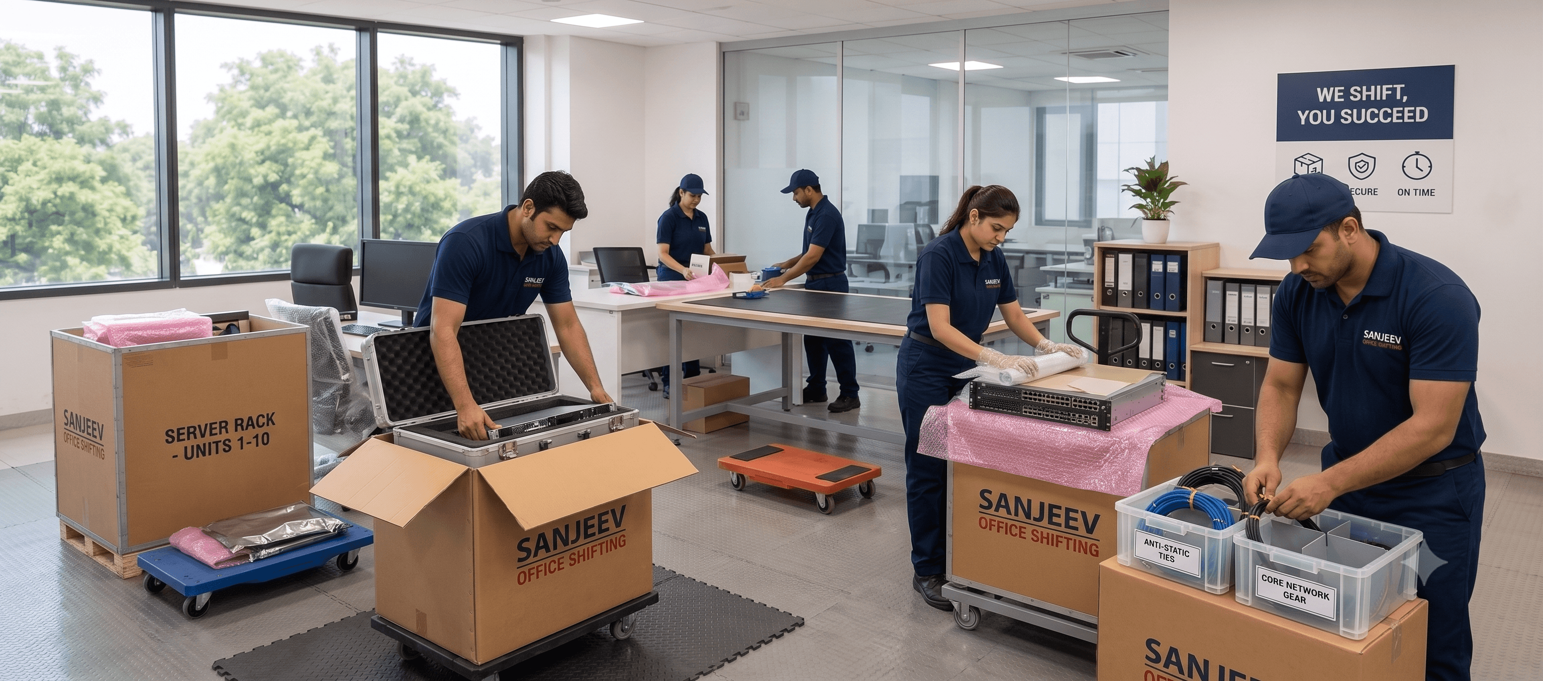 Corporate office relocation and moving services